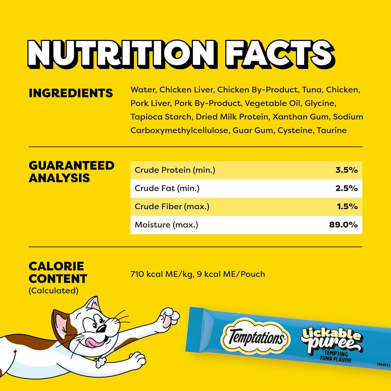 Creamy Puree Squeezable Lickable Cat Treats, Wet Cat Treats with Tuna, 0.42 Oz. Tubes, 4 Count, Pack of 11 (44 Total)