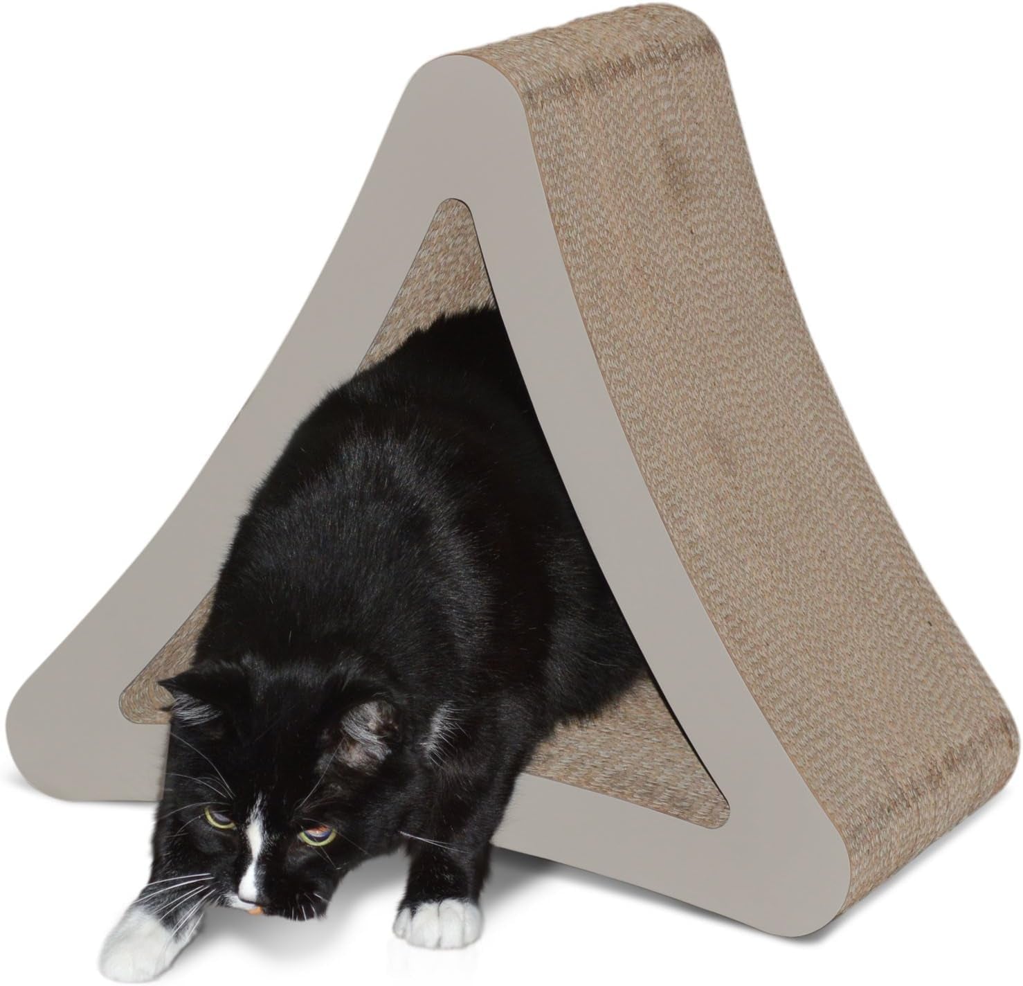 Ultimate 3-Sided Vertical Cat Scratching Post & Lounge - 6 Usable Sides, Eco-Friendly Cardboard, Perfect for Play & Perching!