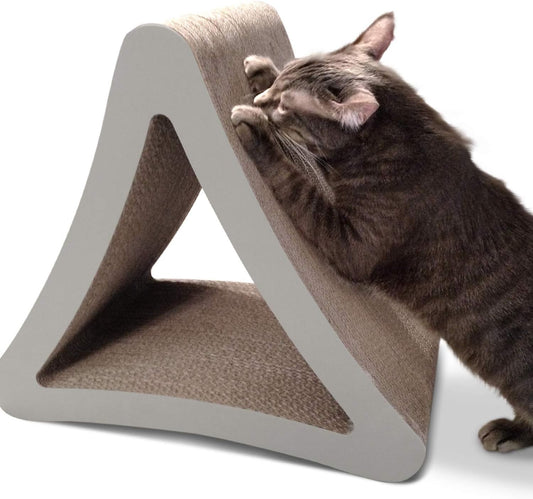 Ultimate 3-Sided Vertical Cat Scratching Post & Lounge - 6 Usable Sides, Eco-Friendly Cardboard, Perfect for Play & Perching!